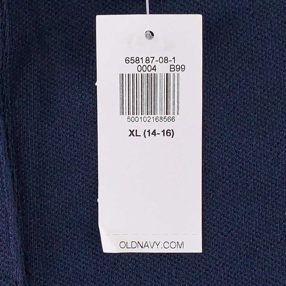 Old Navy Girls XL 14-16 Blue Short Sleeve Uniform Pique Polo Shirt 2 Pack NWT